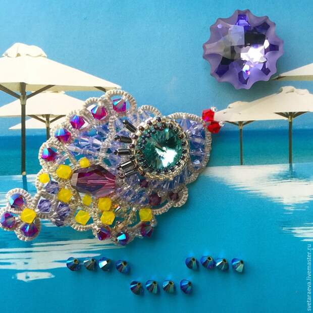 брошь ручной работы, swarovski 2016 брошь ручной работы, swarovski 2016
