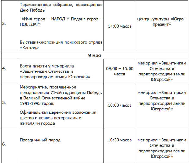 План мероприятий 9 мая смоленск