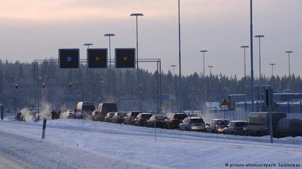 Пункт пропуска Нуйямаа на границе РФ и Финляндии