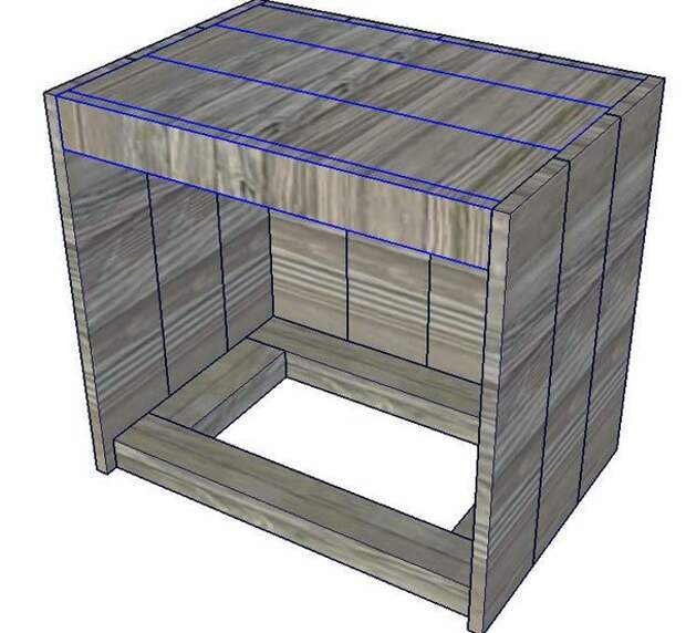 Прикроватная тумбочка чертеж 5