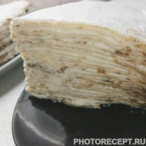 Блинный торт со сливочным кремом - рецепт с фото