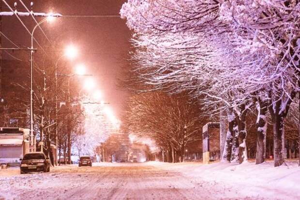 Первый снег в Украине