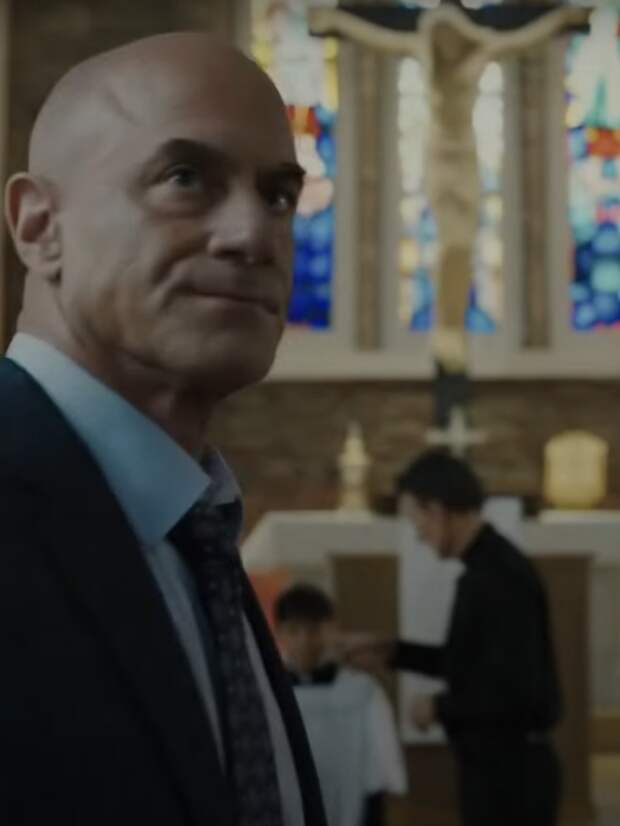 Stabler visits a church to try to figure things out on Law & Order: Organized Crime Season 5 Episode 3