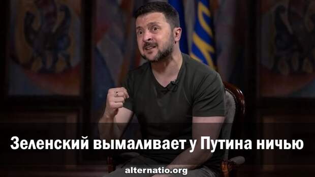 Зеленский вымаливает у Путина ничью