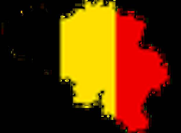Флаг карта Бельгии