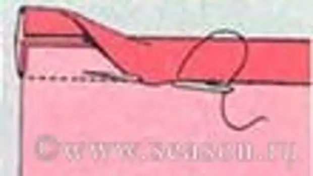 Нельзя шить на себе. Окантовка срезов. Cut out the Fabric of 1cm for the seam pattern.