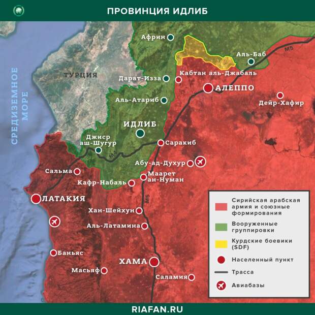Карта военных действий - Идлиб