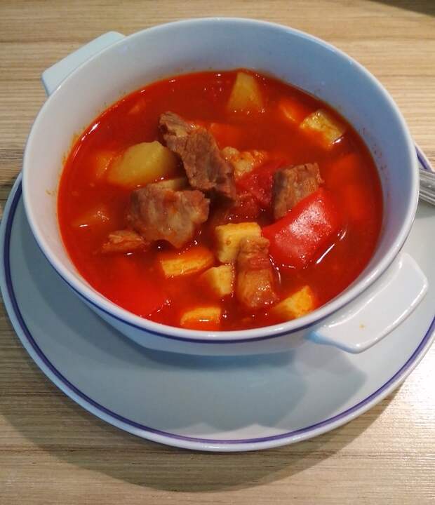 Гуйяш по-ликочски (венгерский гуляш) Рецепт, Рагу, Гуляш, Длиннопост, Кулинария
