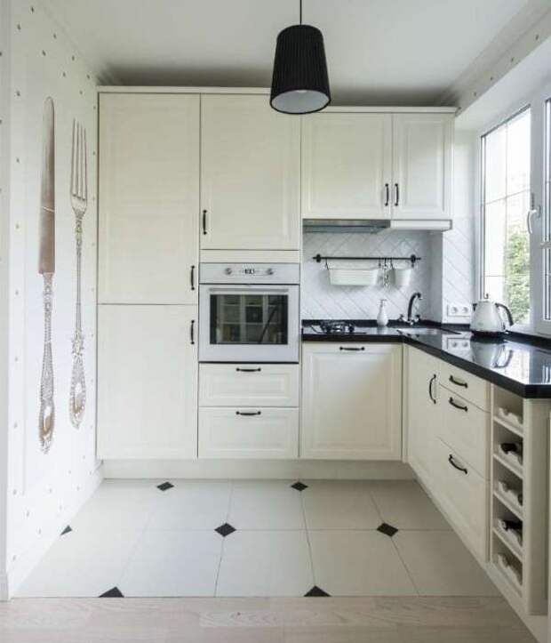 Маленькие квартиры студии - дизайн кухни на фото