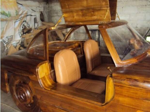 Mercedes-Benz 300SL Gullwing из натурального дерева (8 фото)