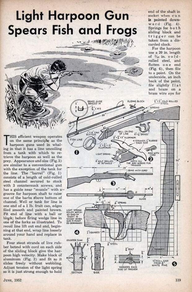 Light Harpoon Gun Spears Fish and Frogs | Modern Mechanix