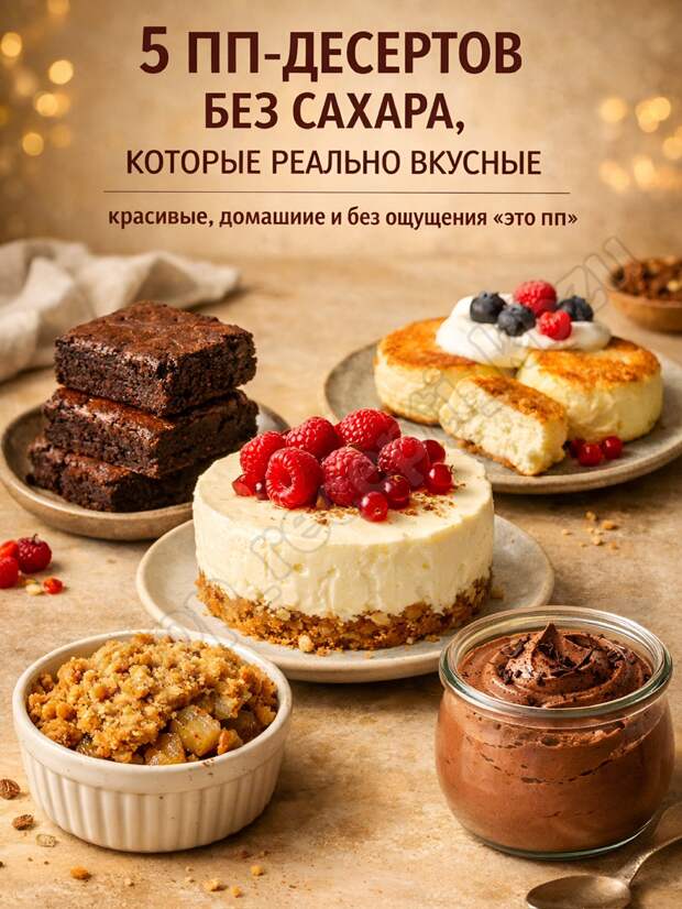 Кулинария>5 десертов без сахара!