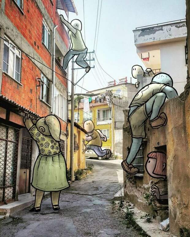 Гиганты в городе – рисунки Хекана Келеша
