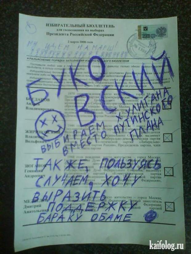 Испорченные бюллетени (40 фото)