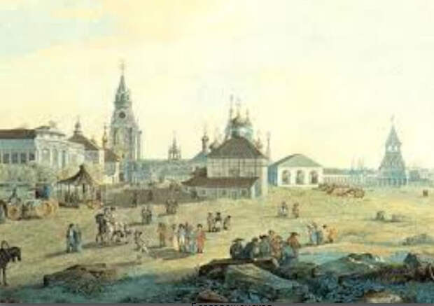 Вид с запада на юго-восточную часть Кремля с церковью Николы Гостунского 51.jpg
