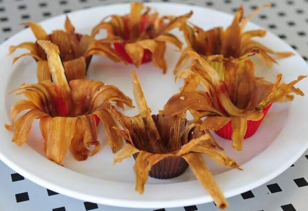 Коробочки из баклажанов с начинкой 