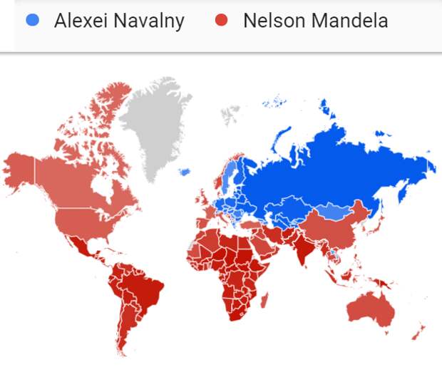 Алексей Навальный vs Нельсон Мандела в Google Trends