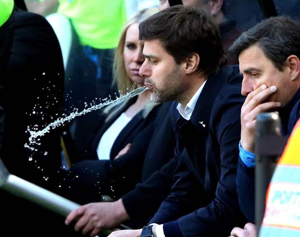 Tottenham Hotspur's Argentinian head coach Mauricio Pochettino reacts to Newcastle scoring