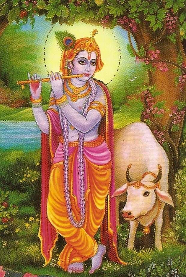 Искусство Индии - Говинда (Кришна) - защитник коров