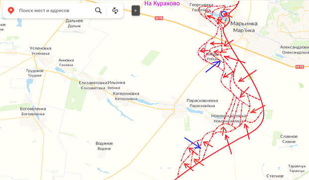 Карта боевых действий на Украине, Донецкое направление, Новомихайловка и Победа, на 23.03.24 г. Карта СВО от Юрия Подоляки.