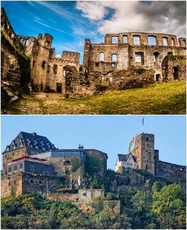 В одном из лучших замков долины реки Рейн можно окунуться в аутентичную атмосферу средневекового периода истории (Rheinfels Castle, Санкт-Гоар).