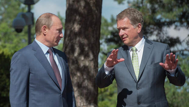 Президент России Владимир Путин и президент Финляндии Саули Ниинисте Президент России Владимир Путин и президент Финляндии Саули Ниинисте