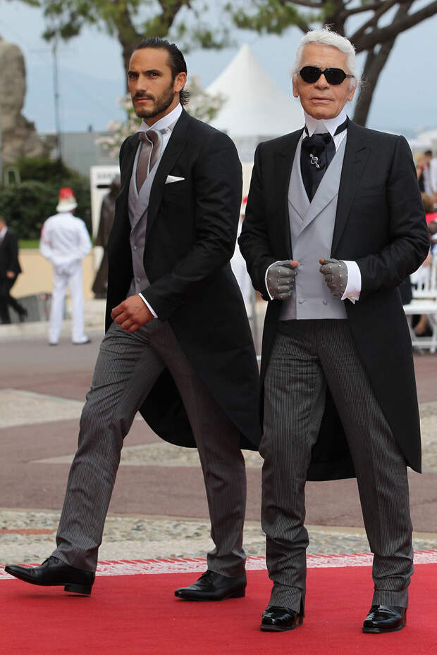 Себастьян Жондо и Карл Лагерфельд 