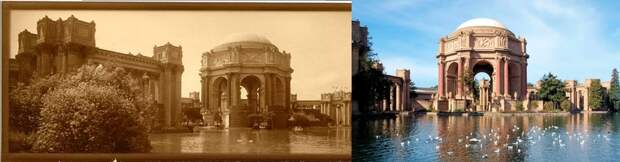 Фотография до реконструкции и фотография после.