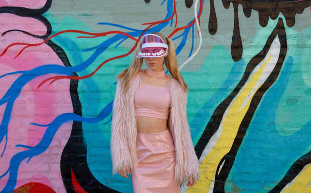 spice girls, baby spice, american apparel, pink, fur, 