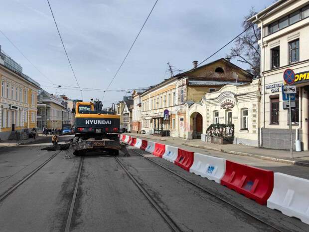 Замена трамвайных путей начата на нижегородском городском кольце