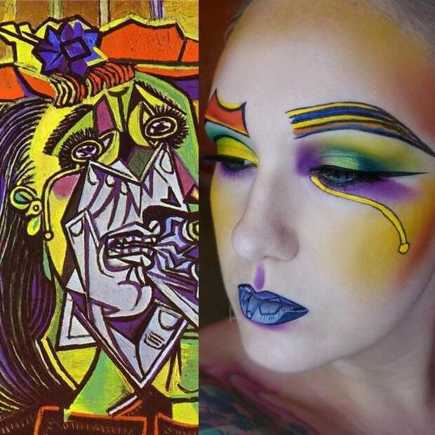 Плачущая женщина, Пабло Пикассо   визажист, живопись, макияж