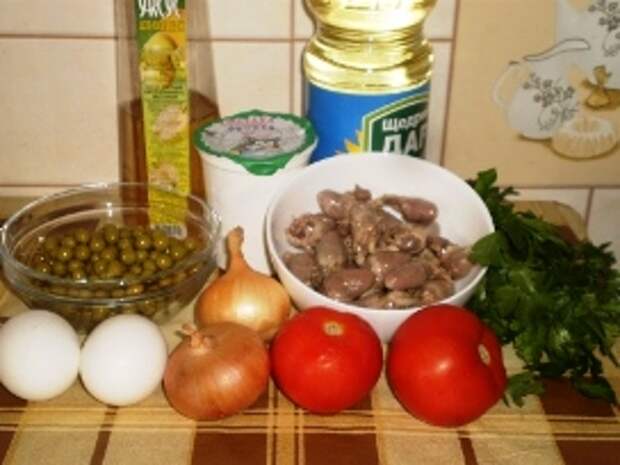 Салат из куриных сердечек - лёгкий и вкусный деликатес