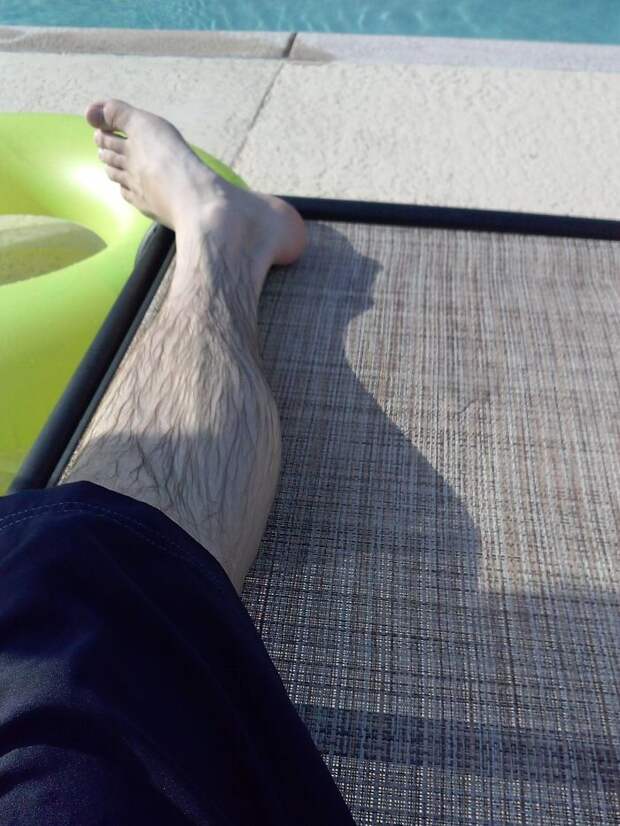 My Leg Shadow Looks Like Alfred Hitchcock