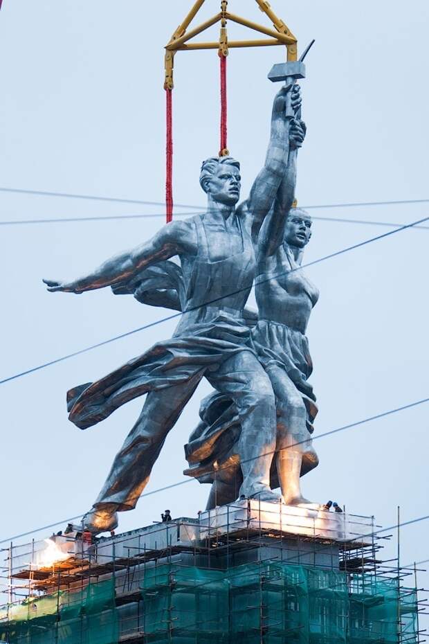 Что внутри у Рабочего и Колхозницы Рабочий и колхозница, Металл, Монтаж, Сделано в СССР, Длиннопост