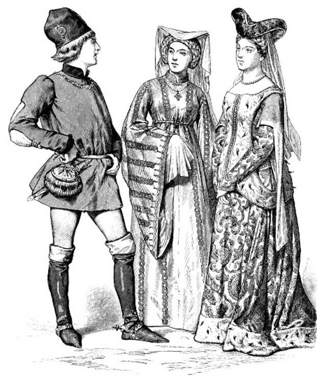 Английские костюмы XV века