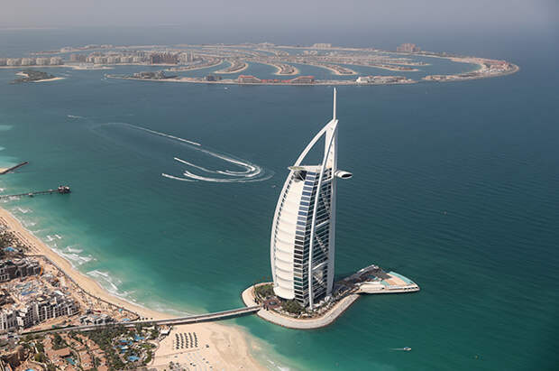 Вид на остров Palm Jumeirah