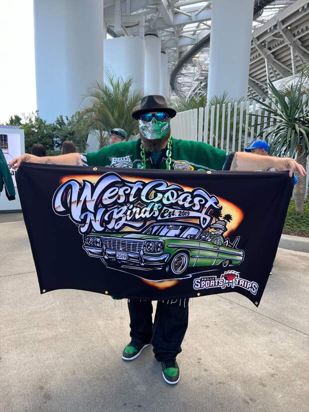 Philadelphia Eagles diehard fan in Los Angeles