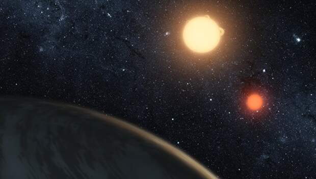 Планетная система с двумя солнцами Kepler-16