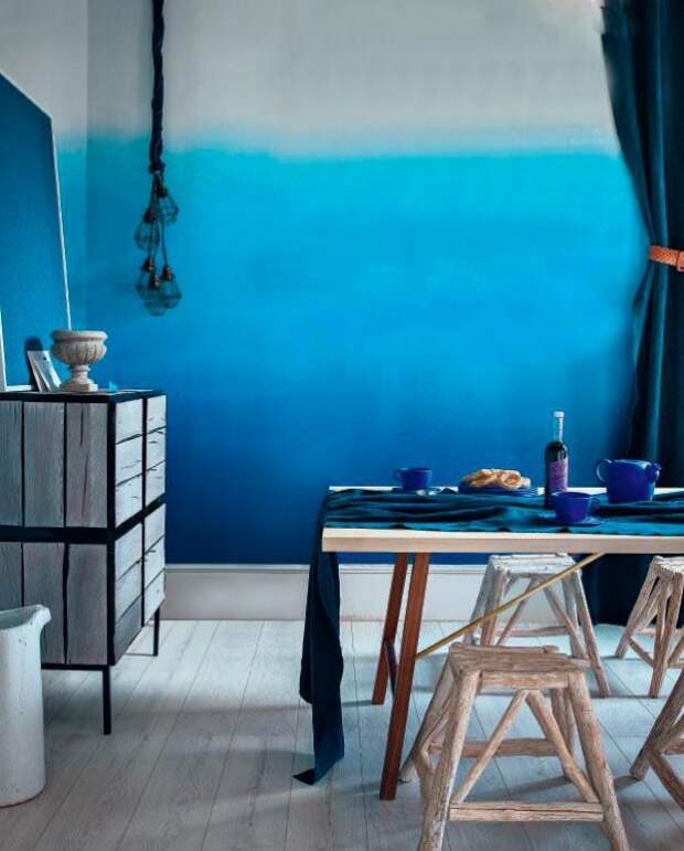 22 Clever Ideas of Ombre Interior Designs