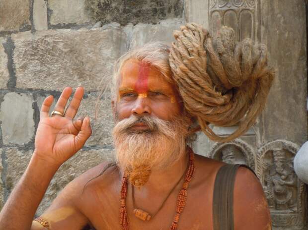 садху-индус в Катманду (Непал), храм Пашупатинатх. Фото / Sadhu. Photo