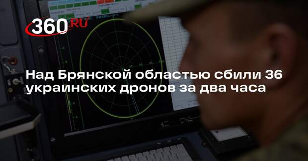 Над Брянской областью сбили 36 украинских дронов за два часа