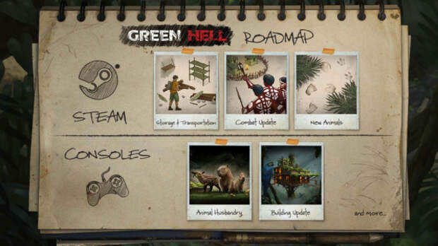 Создатели Green Hell обещают хранилища и новых животных