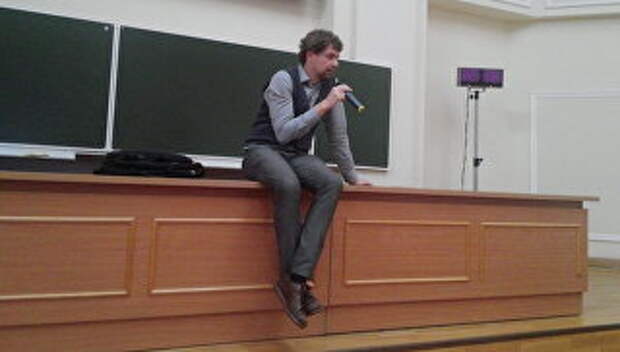 Йоханнес Краузе на лекции в МГУ