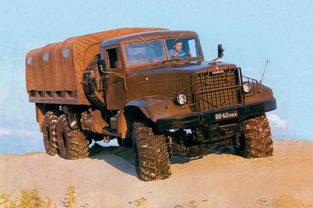 Тяжелый грузовик-вездеход КрАЗ-255Б СССР, авто, вездеход, грузовик, краз, лаптежник, техника, тягач