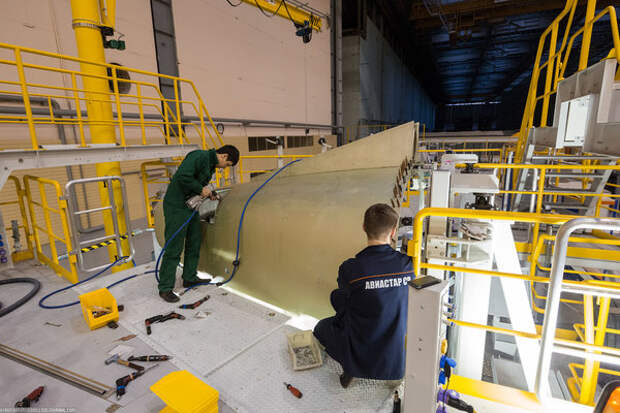 30. Сборка хвостового отсека МС-21.