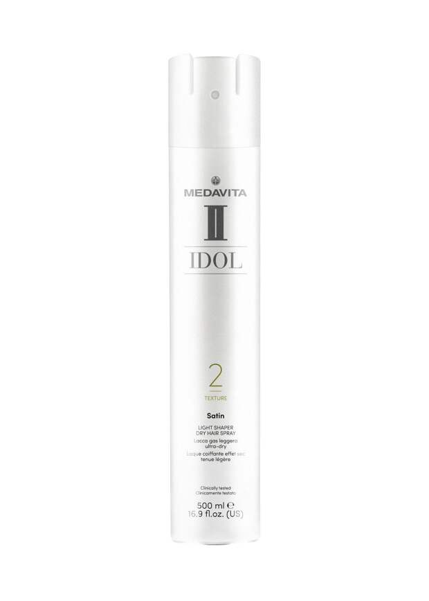 Лак для волос легкой фиксации Idol satin light shaper dry hair spray, Medavita, 2400 руб. (&laquo;Золотое яблоко&raquo;)