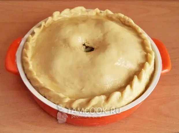 Накрыть начинку тестом