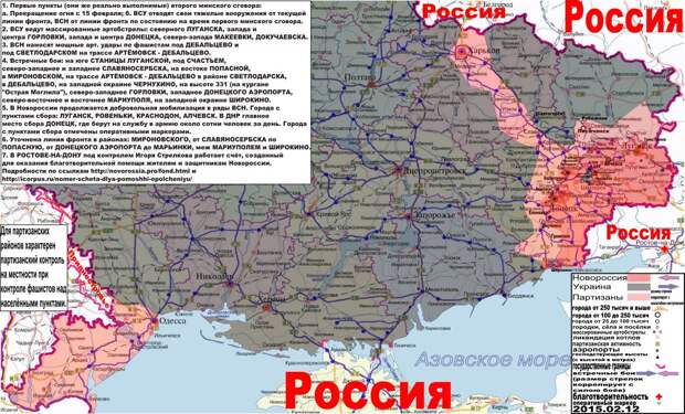 военная карта новороссии