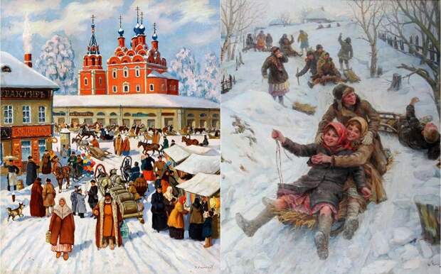 Почему снеговики на Руси были бабами, и Как крестьяне зимой развлекались