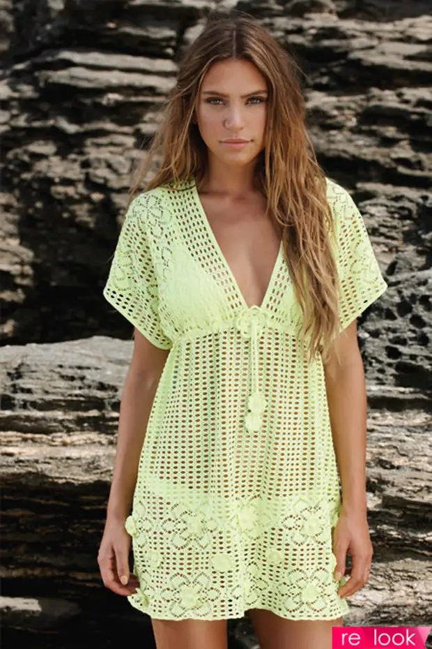 Вязаное летнее платье. Безразмерная туника крючком. Пляжное платье крючком. Пляжное платье крючком. Вязаная туника для пляжа.